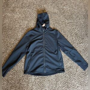 Lululemon Fleece Black Soft Shell Jacket Grey/Blue XXL